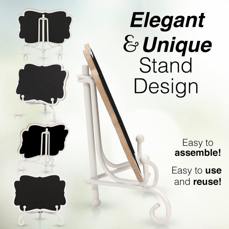 OLEOLETOY Mini Chalkboard Signs for Food  10 Pack Food Cards or Name Tags for Chafing Dish Buffet Set with Iron Stand  Small Chalk Board Labels for Mimosa Bar Supplies  Appetizer or Bakery Signs with 2 Pens - Image 4